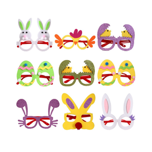 Oreilles de lapin de Pâques Poulet Oeufs de Pâques Lunettes Fête Photo Booth Props pour Joyeuses Pâques Fête Vacances Festival Lunettes - Product Image 1