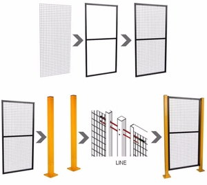 OSHA tuân thủ khu vực làm việc chia kích thước tùy chỉnh hàng rào an toàn hàng rào 1.5m hàng rào khung sắt - Product Image 3