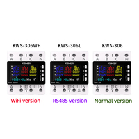 Compteur d'énergie numérique KWS-306 Smart Life triphasé quatre fils pour rail DIN AC