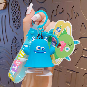 Hecion PVC đầy màu sắc đi bộ Quái Vật dài chân móc chìa khóa kim loại Keychain phụ kiện thời trang Vua Vòng gió lên đồ chơi - Product Image 3