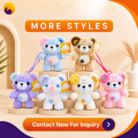 Pendentif en peluche ours en lavande, mini breloque douce, fabrication OEM ODM, vente en gros, fabricant de jouets cadeaux