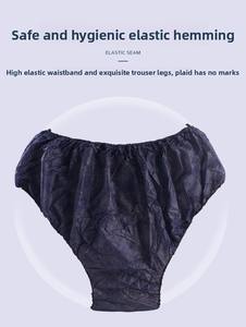 Bragas desechables negras de un solo uso de talla grande, ropa interior de savia no tejida para bragas de centro de belleza de salón - Product Image 4