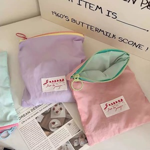 Sazakka Cosmetic Storage Bag Macaron Color Portable Desktop Organizer Small Size - Product Image 1