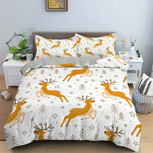 ปลอกผ้านวมลายกวางคริสต์มาสเกล็ดหิมะ<span class=keywords><strong>3</strong></span>ชิ้นปลอกหมอนสำหรับห้องนอนลายต้นคริสต์มาส - Product Image 1