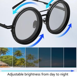 Gafas de Sol Polarizadas Ajustables 209, 1-9 Niveles, Lentes con Filtro de Atenuación, Estilo Unisex, Protección UV400 - Product Image 4