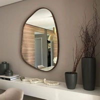 Usine personnalisée murale à bord étroit en métal cadre irrégulier groupe désembuage intelligent miroir salle de bain miroir pour hôtel salon