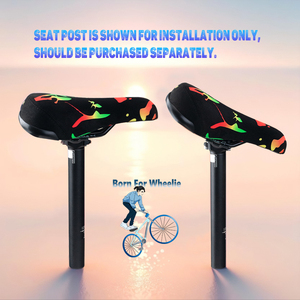 Selle de Vélo Funsea Super Robuste 8mm en Acier Imprimé Rasta, Revêtement en Silicone et Flanelle pour Cyclisme Ludique et Stylé - Product Image 6