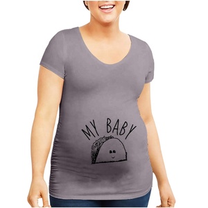 Vêtements de maternité pour femmes enceintes, <span class=keywords><strong>robe</strong></span> en coton et polyester, t-<span class=keywords><strong>shirt</strong></span>, hauts et t-shirts de maternité - Product Image 6