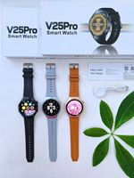 Montre connectée OEM V25 Pro avec suivi du sommeil, moniteur de fréquence cardiaque, podomètre, prise en charge des appels, application musicale, cadran personnalisable, bracelet magnétique