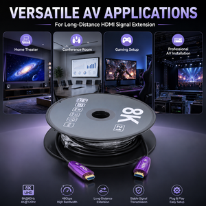 <span class=keywords><strong>สาย</strong></span> HDMI 2.1 AOC ความเร็วสูงพิเศษ 48Gbps รองรับ EARC HDR <span class=keywords><strong>10</strong></span> สำหรับส่งสัญญาณภาพและเสียง ระยะ 20 เมตร จากผู้ผลิตโดยตรง ขายส่งจำนวนมาก - Product Image 4