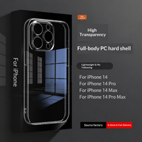 Coque de téléphone rigide transparente antichoc ultra-fine en PC cristallin anti-jaunissement pour iPhone 18 17 16 15 14 13 Pro Max