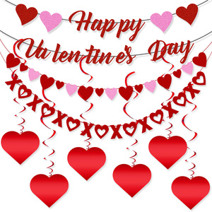 DAMAI Valentine's Day Romantic Hanging <b>Banner</b> Love Themed Bunting Garland Decorations for Wedding Engagement Anniversary - Product Image 5