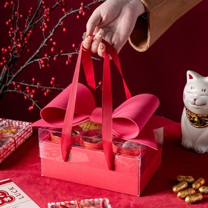 Nhà Sản Xuất Tùy Chỉnh Món Tráng Miệng Quà Tặng Đóng Gói Hộp Giấy Thân Thiện Với Môi Cookie Hộp Hạnh Phúc Năm Mới <span class=keywords><strong>2025</strong></span> Với Ribbon Xử Lý - Product Image 5