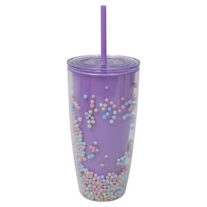 Vaso Térmico Clásico de Plástico Portátil de Alta Calidad con Diseño de Burbujas Arcoíris para Estudiantes, Ideal para Fiestas y Bebidas Frías de Verano - Product Image 6