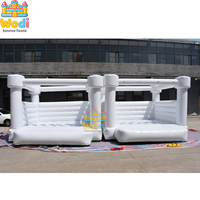 Brincolín Inflable para Bodas, Ecológico, Diseño de Columna Blanca de 4x4m, para Bodas de Lujo al Aire Libre