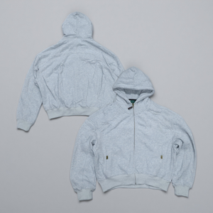 Sudadera con Capucha y Cremallera de Felpa Francesa de Alta Calidad, Estilo Vintage, Talla Grande, para Hombre, 100% Algodón, Transpirable, para Otoño, Personalizable - Product Image 1