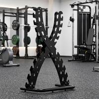 Support de rangement pour haltères en forme de X, stable, en acier, pour salle de sport, club de fitness, entraînement à domicile