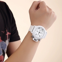 Montres pour homme Megir 2002, grande taille, chronographe de luxe, montres de sport, résistantes à l'eau, montre à quartz blanche tendance pour homme