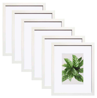 Lot de 5 cadres photo modernes en bois multicolores 8x10 avec passe-partout blanc pour affichage mural 5x7, idéal pour la maison et le bureau, vente en gros