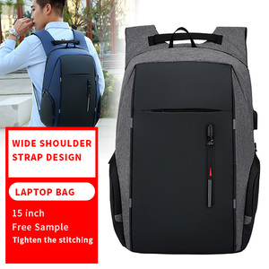 Custom Logo High Quality Hot Sale Fashion Simple Waterproof Compartment USB Charging Business Travel Laptop Backpack for Men - Product Image 2
