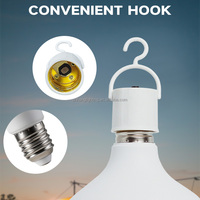 Ampoule LED d'urgence rechargeable portable E27/B22 20W-50W, autonomie d'urgence de 4 à 6 heures pour la maison et le camping