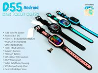 Reloj Inteligente Android 4G para Niños D55 D57 D58 con Tarjeta SIM, Videollamada, GPS, WiFi, Posicionamiento, Asistente y Carga Inalámbrica