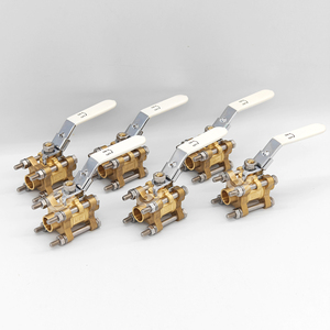 วาล์วบอลทองเหลืองเชื่อม 3 ชิ้น ขนาด 1/2" 1" 2" 4" สำหรับน้ำ แก๊ส น้ำมัน พร้อมวาล์วบอลออกซิเจนทางการแพทย์แบบเต็มพอร์ต ราคาขายส่ง สอบถามเรา - Product Image 5