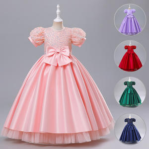 <span class=keywords><strong>Vestido</strong></span> de <span class=keywords><strong>princesa</strong></span> formal para niñas de <span class=keywords><strong>Amazon</strong></span> para actuaciones de un año Festival de Navidad cuello redondo encaje hilo hinchado - Product Image 2