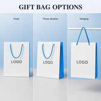 Sac de shopping en papier avec logo personnalisé et poignées en corde pour l'emballage de vente au détail d'accessoires de téléphonie mobile