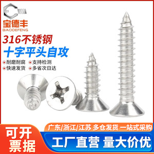 Tornillos Autorroscantes Baodefeng Phillips de Cabeza Avellanada de Acero Inoxidable 316 M2 M2.3 M2.6 M3 M4 M5 M6 para Madera - Product Image 4
