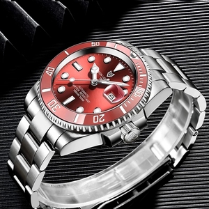 <span class=keywords><strong>LIGE</strong></span> 6801 relojes mecánicos automáticos regalo de moda hombres de acero inoxidable impermeable deporte de negocios para Hombre <span class=keywords><strong>Reloj</strong></span> de pulsera - Product Image 3