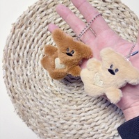 Pendentif Ourson Mignon en Coton Fait Main, Personnalisable, pour Bijoux DIY, Porte-clés Fille, Ornement de Sac, Couple