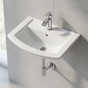 Ceramic Porcelain Round Wash Basin 14x18 - White Lavabo Sink for Bathroom, Kitchen, Home, and Living Room Use Sanitary Ware - Product Image 3