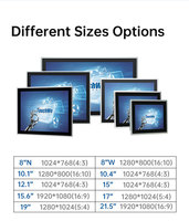 Monitores Integrados TouchWo 8 10 15 17 19 21 22 23 24, Pantalla Industrial de Marco Abierto, Pantalla Táctil Todo en Uno, Panel PC