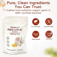 Vente en gros usine : Gélules d'extrait d'ail vieilli antioxydant, inodore, 300 capsules molles, pour l'amélioration osseuse