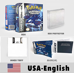 USA FRA EUR NOE ESP ITA POKE Leaf Green Fire Red Ruby Emerald SAPPHIRE boîte et manuel pour GBA - Product Image 4