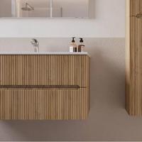 Nouveau produit européen Meuble de salle de bain au design moderne Meuble lavabo avec miroir de haute qualité