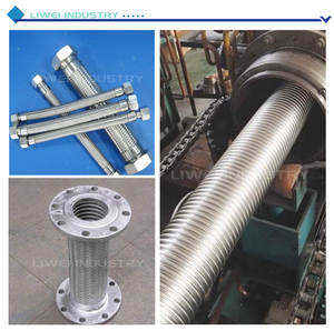 Flexibler Metalls ch lauch aus Edelstahl 304 mit Flansch - Product Image 6