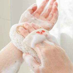 Chanclas sin dispersión Toalla exfoliante Masaje exfoliante Bolas de baño Espuma de lujo Esponja de baño portátil Hora del baño - Product Image 4