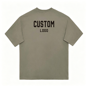 Camiseta de algodón grueso de 300 gramos para hombre, estilo urbano, oversize, ropa de moda. - Product Image 4