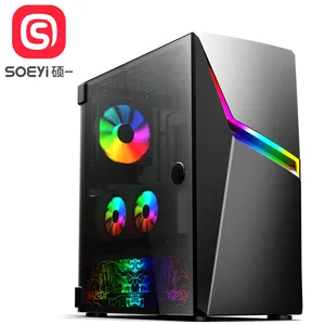SOEYI AX3 Tempered Glass Computer Gaming PC Case
