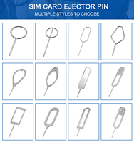 Outil d'éjection de carte SIM OEM Épingle à aiguille pour tous les téléphones Aiguille de clé personnalisée Épingle d'éjection de carte Sim argentée nickelée