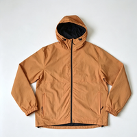 Veste coupe-vent en polyester pour homme, écologique, à séchage rapide, avec capuche, fermeture éclair sur le devant, personnalisable, légère, avec cordon de serrage, résistante à l'eau