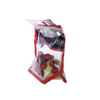 Bolsas de embalaje de frutas y verduras Bolsas de polietileno ecológico transparente de plástico con orificios de ventilación Bolsas con cremallera personalizadas con impresión de logotipo 1-3Kg