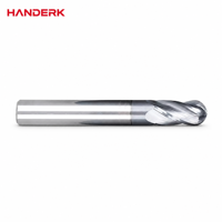 Ensemble de fraises à queue sphérique en carbure HANDERK HRC55/65, 2/4 cannelures, pour usinage CNC, outil de coupe, OEM/ODM disponible, ISO9001