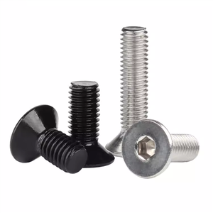 M2 M2.5 M3 M4 M5 Metric DIN7991 Black 304 Stainless Steel Coarse Thread <strong>Flat</strong> Socket Hex Countersunk Head <strong>Screw</strong> - Product Image 1