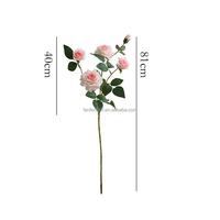 5 têtes artificielle Rose fausses fleurs créatif Floral aménagement paysager fenêtre affichage photographie accessoires pour intérieur tissu de noël