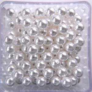 Оптовая продажа 10 мм хрустальные пластиковые полуотверстия имитация жемчуга бусины красочные свободные акриловые бусины ювелирные изделия 6 мм прозрачные бусины - Product Image 5