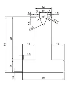 2024 yeni yüksek kalite Cnc basın fren takım tek V die bükme araçları v2,v4,v6,v8,v10 amada makine aracı için