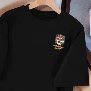 <span class=keywords><strong>เสื้อ</strong></span>ยืดแขนสั้นผู้ชายสำหรับฤดูร้อน ผ้าฝ้ายแท้ 200 กรัม <span class=keywords><strong>เสื้อ</strong></span>ยืดลำลองคอกลม พิมพ์ลายพื้นฐาน สตรีทแวร์ แฟชั่นแขนสั้น - Product Image 1